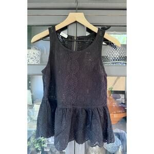 AG Denim Peplum Sleeveless Top - Size Small - Black - NWOT